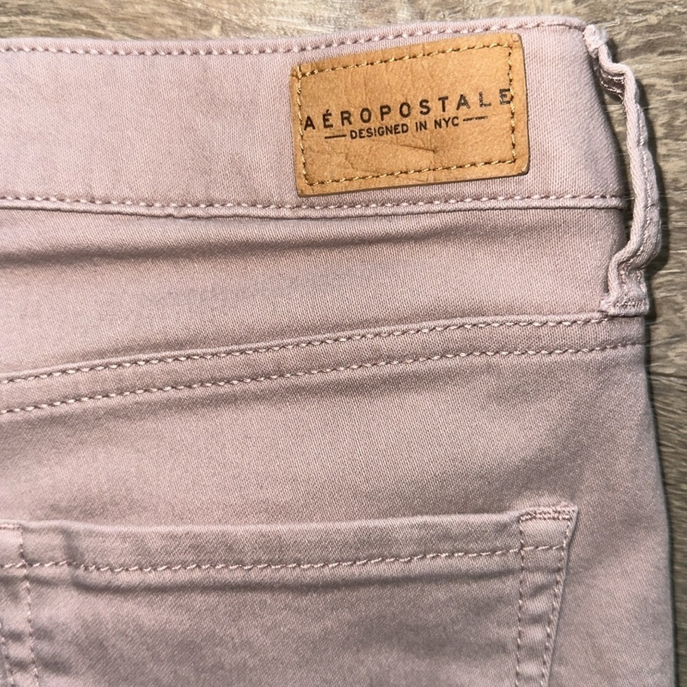 Aeropostale super soft high waisted jeggings in faded pinkish khaki - Picture 5 of 5